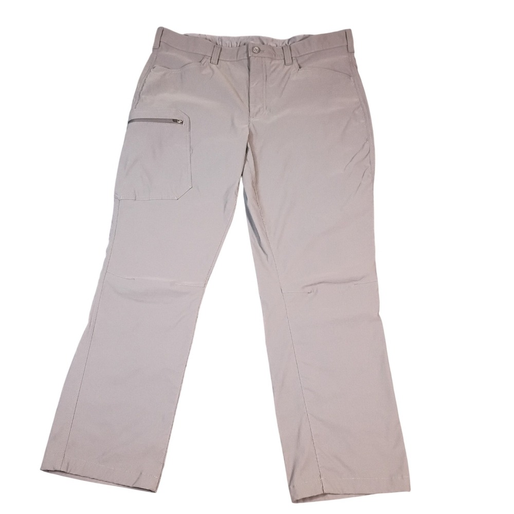 Eddie Bauer Mens Tech Pants Gray Hiking Outdoor Size 38x30 Active Stretch